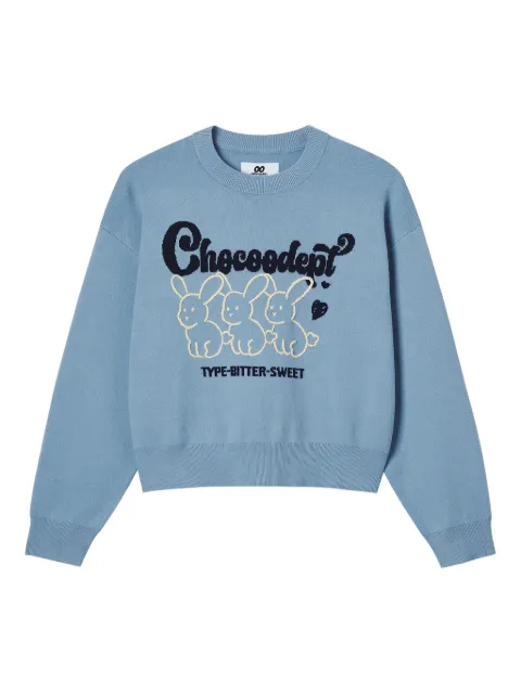 CHOCOOLATE suéter con conejo en intarsia