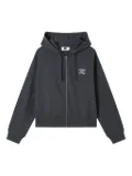 izzue embroidered zip-up jacket - Grey