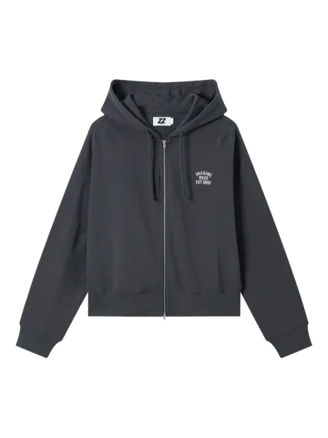 izzue embroidered zip-up jacket