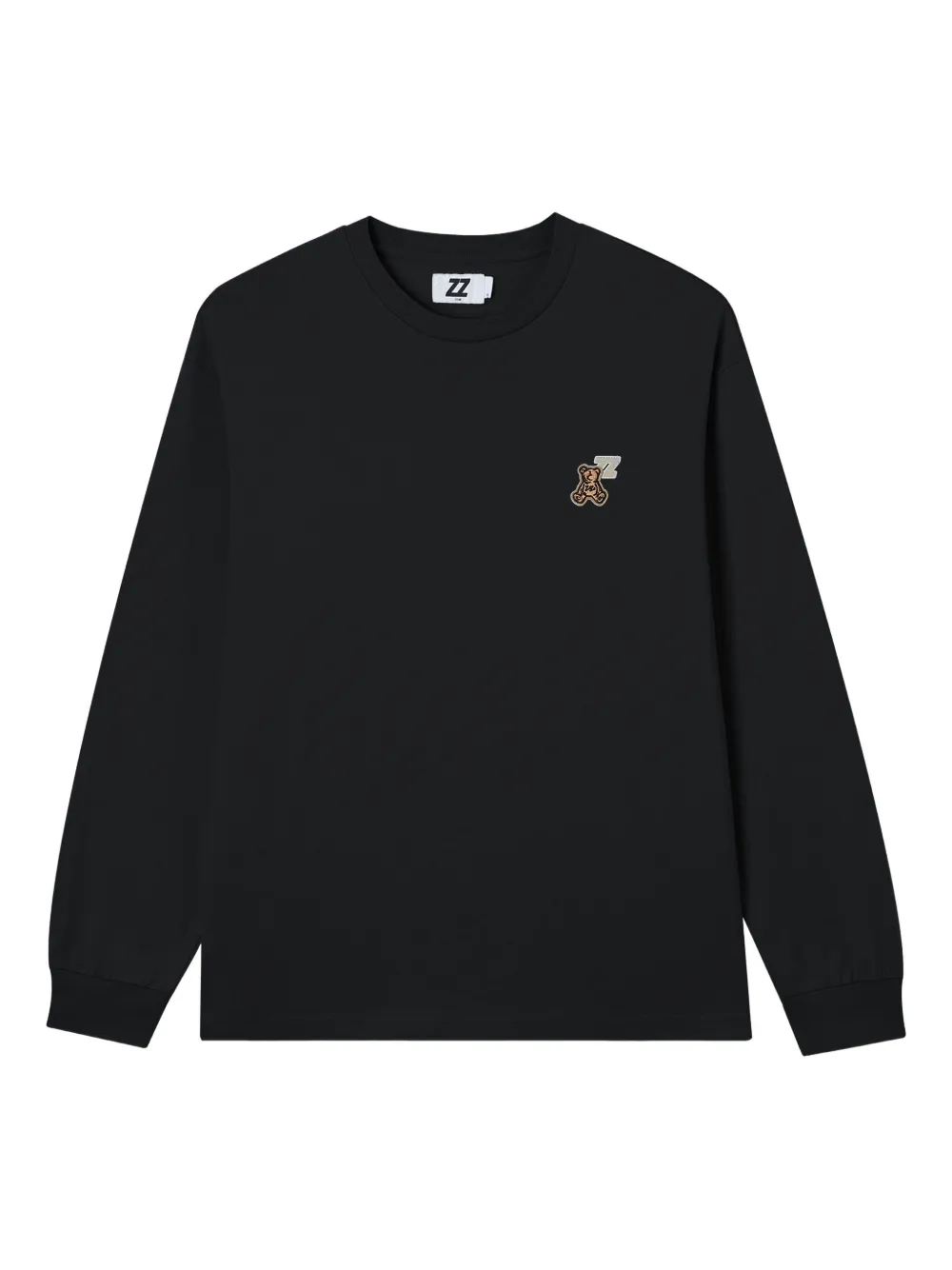 izzue bear-logo long-sleeve T-shirt | Black | Image 1
