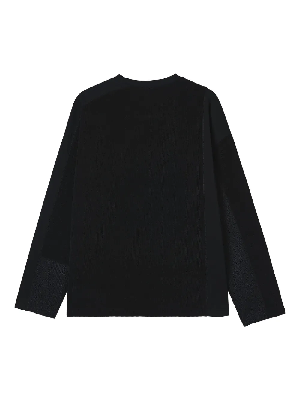 FIVE CM Geribbeld T-shirt met vlakken - Zwart