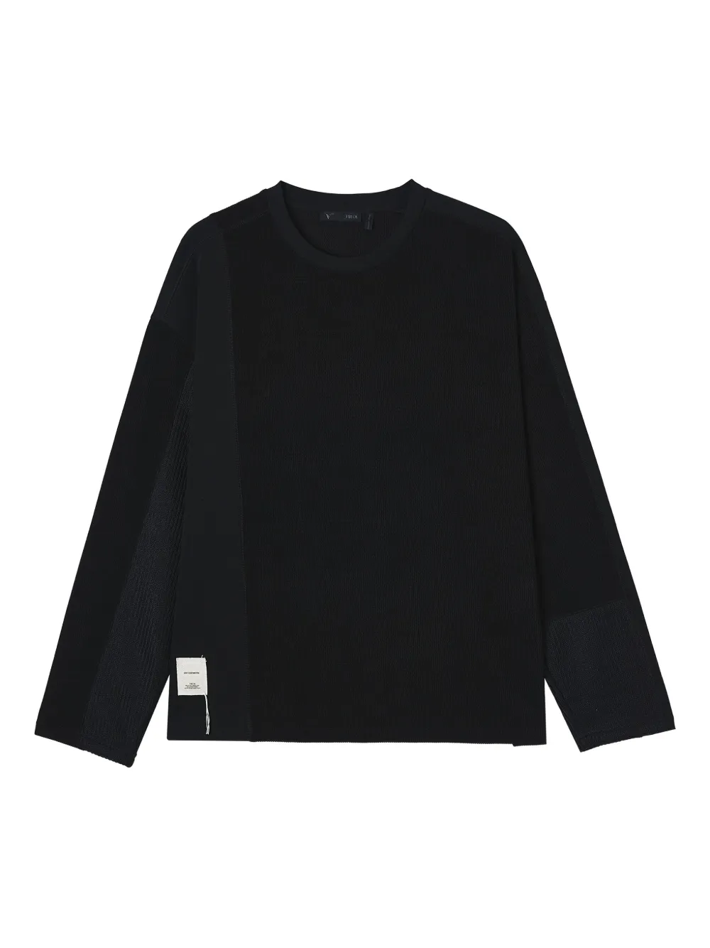 FIVE CM ribbed panelled T-shirt | Black | Image 1