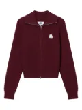 CHOCOOLATE ribbed-knit zip-up cardigan - Red