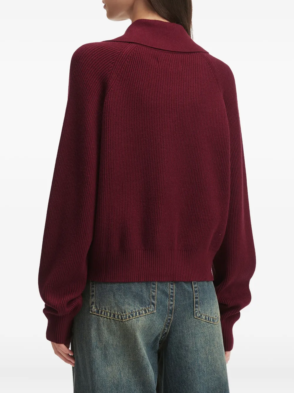 CHOCOOLATE Ribgebreid vest Rood