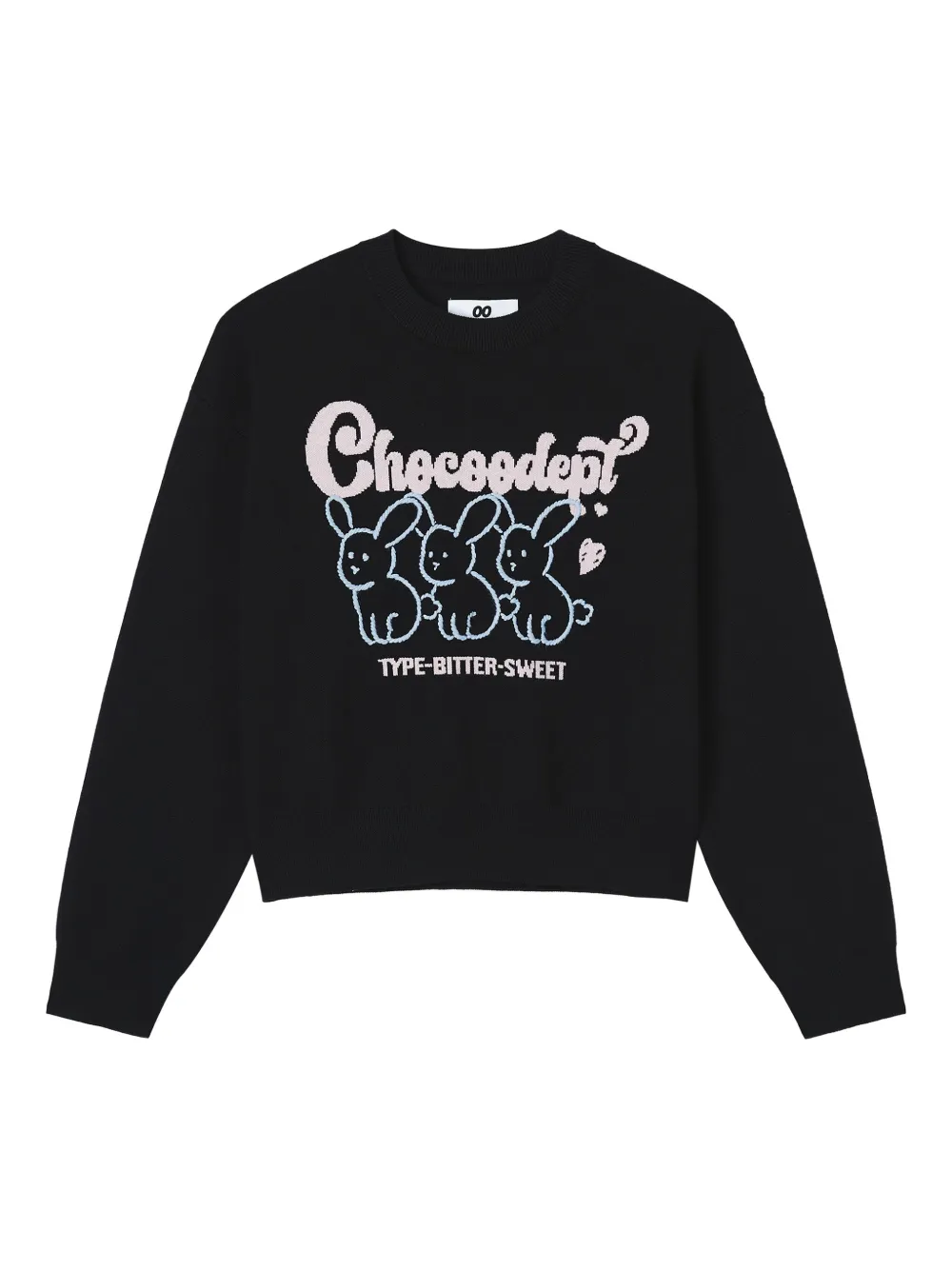 Chocoolate Rabbit-intarsio Sweater In Black