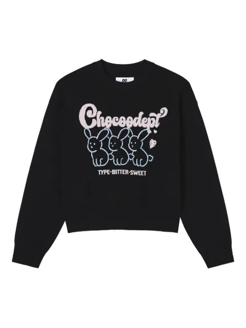 CHOCOOLATE rabbit-intarsio sweater