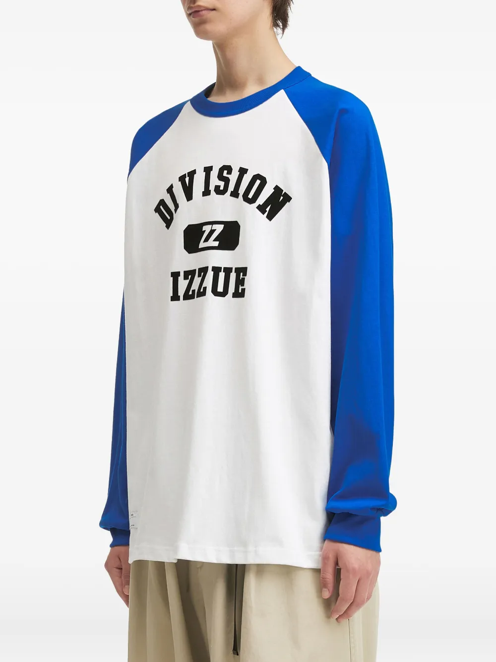 izzue T-shirt met raglan mouwen en grafische print Wit