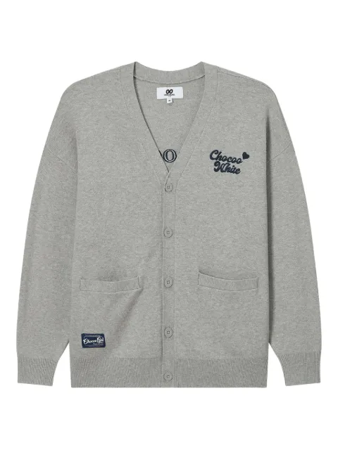 CHOCOOLATE bear-embroidered cardigan