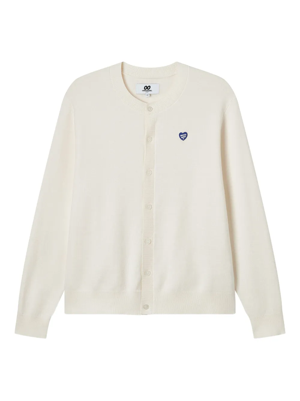 CHOCOOLATE heart-embroidered cardigan | Neutrals | Image 1