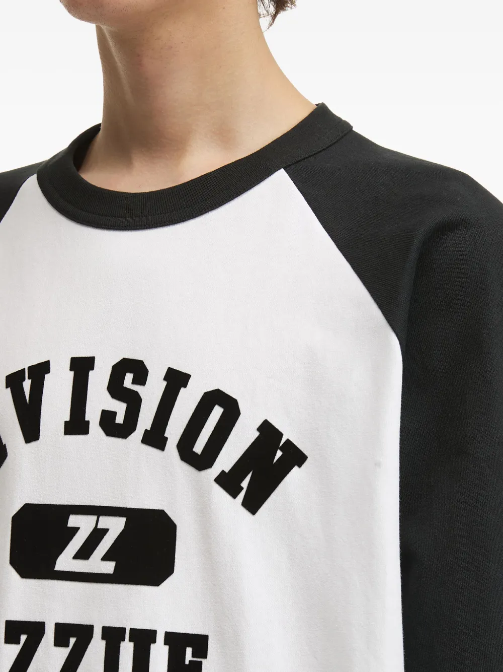 izzue T-shirt met raglan mouwen en grafische print Wit