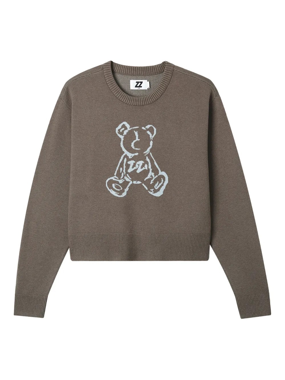 izzue teddy-detail sweater | Brown | Image 1