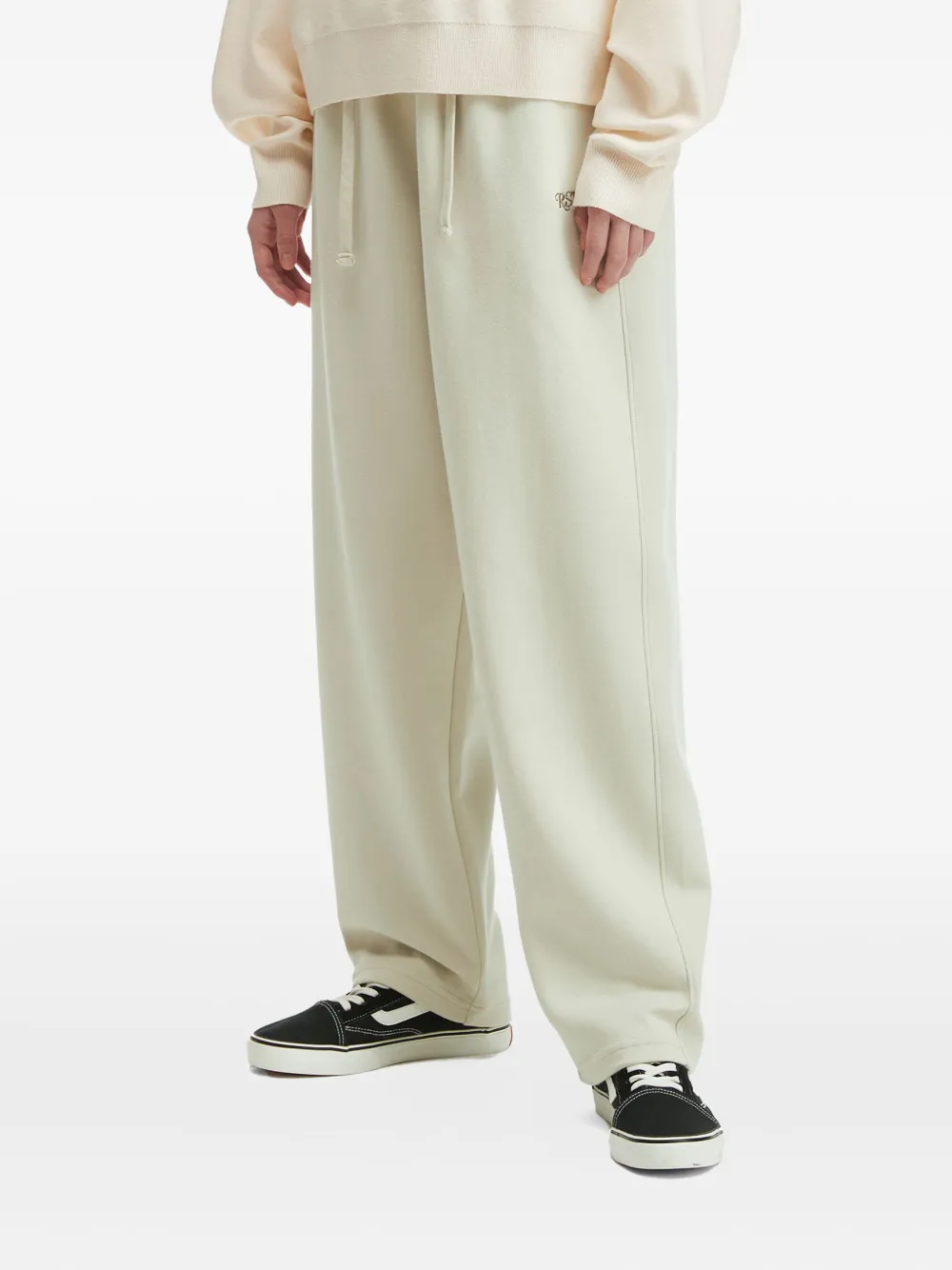 Izzue Elastic-waistband Embroidered Track Pants In Green