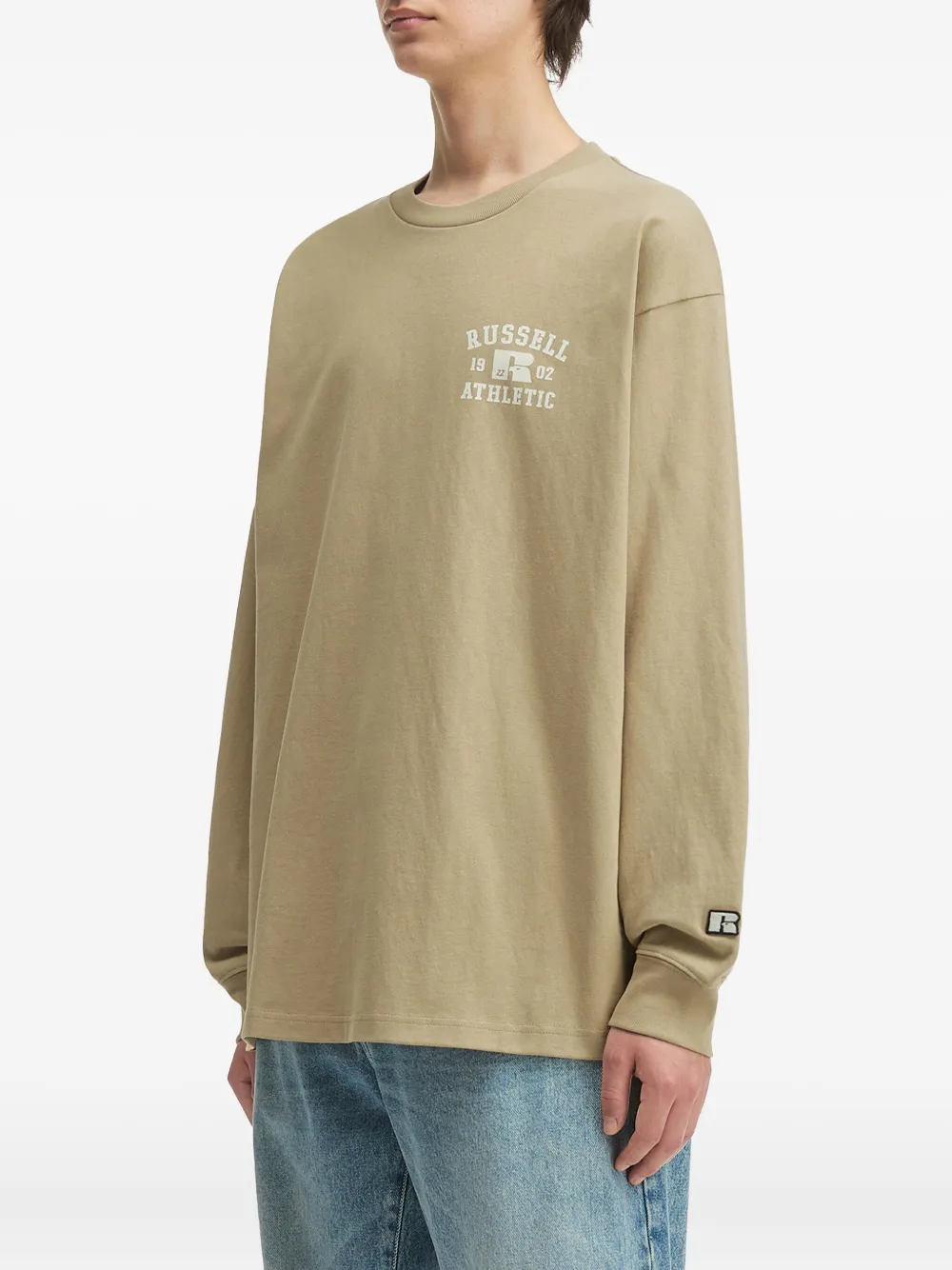 Izzue Russell Athletic T-shirt met lange mouwen - Beige