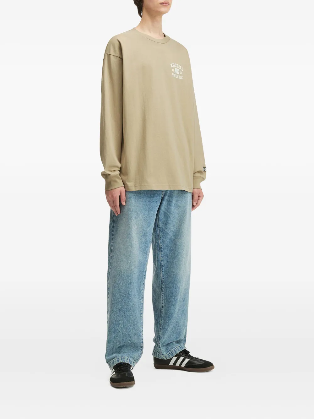 Izzue Russell Athletic Long-sleeve T-shirt In Neutral