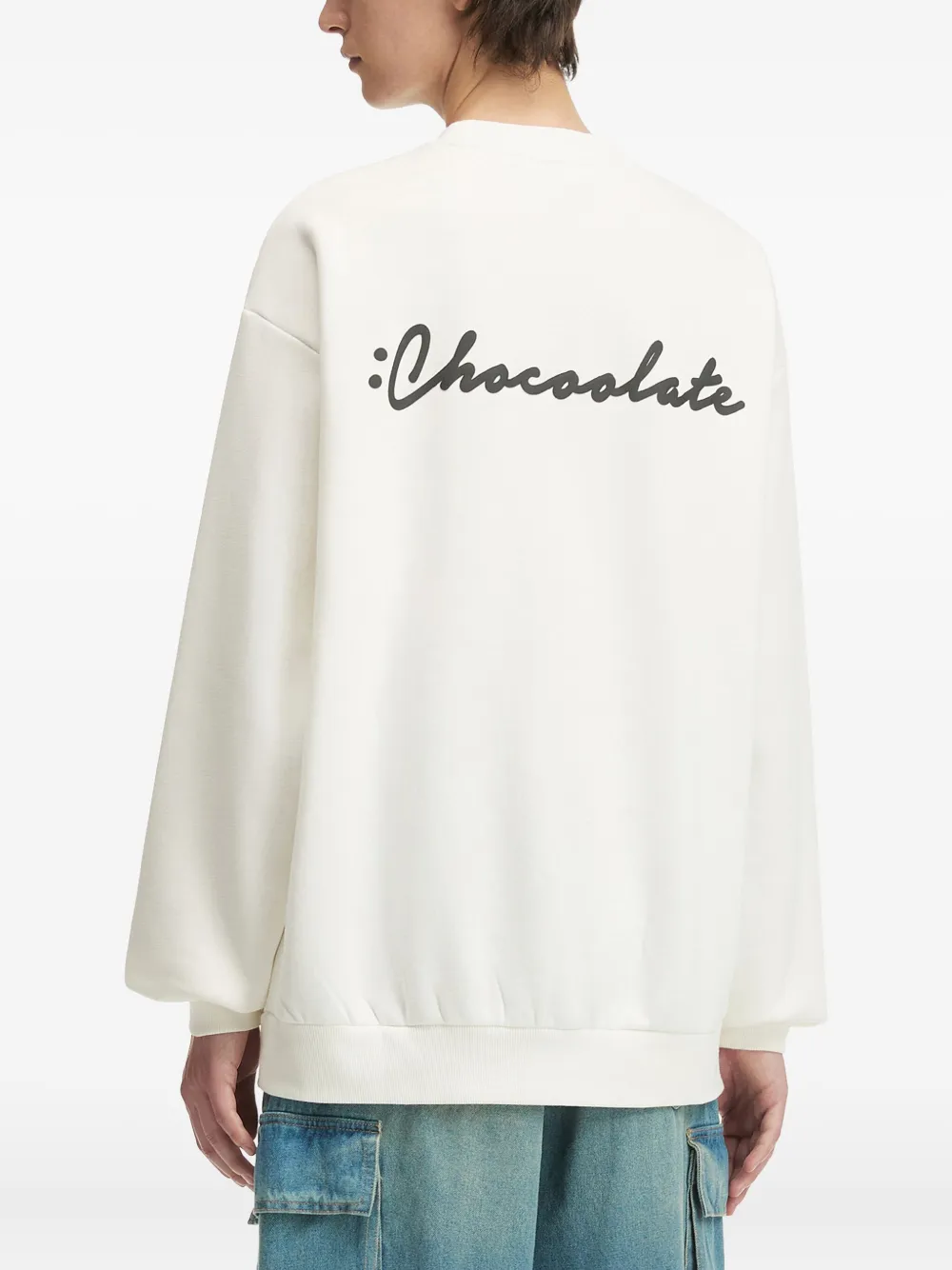 Chocoolate Logo-print Sweatshirt In White