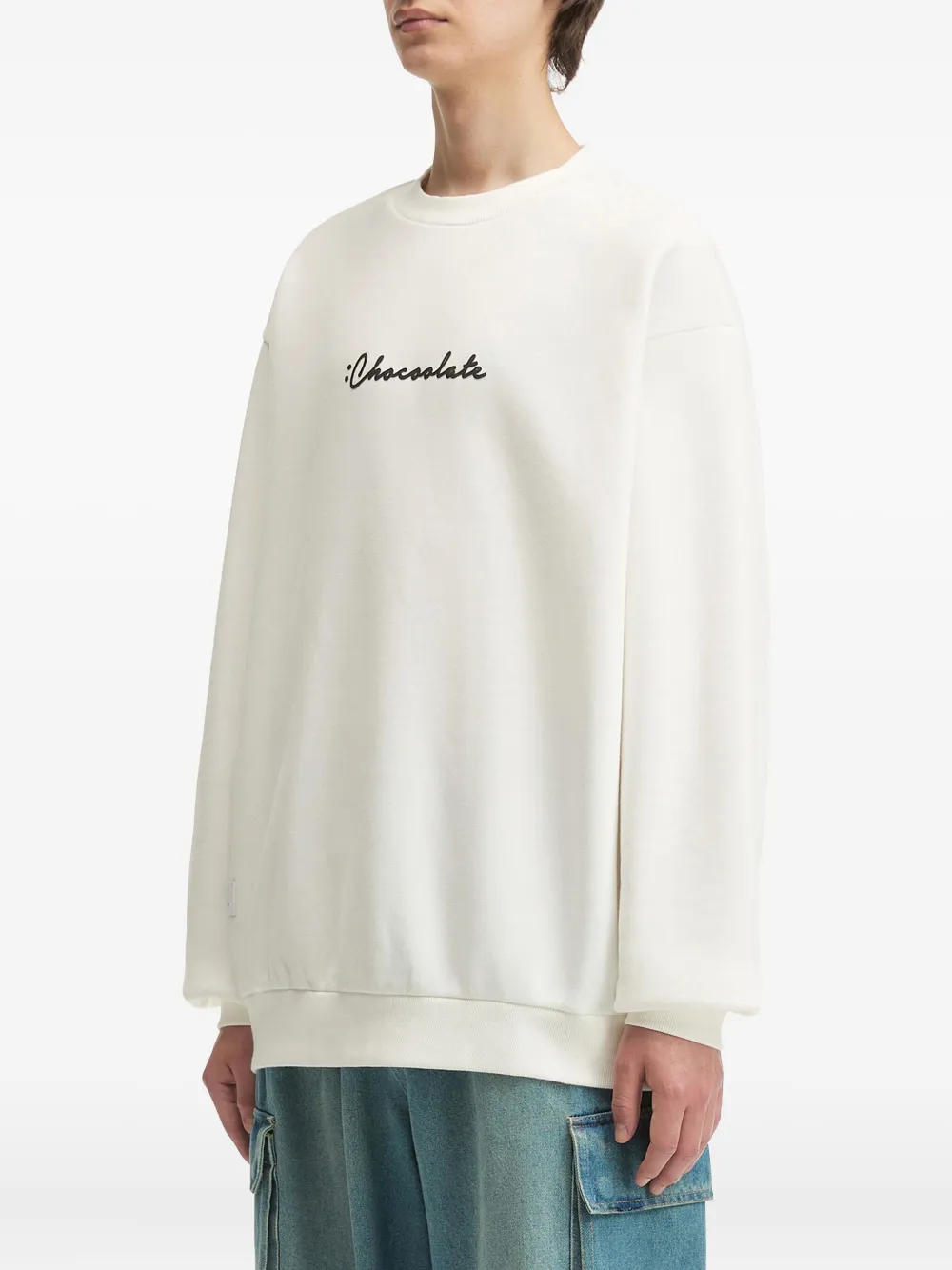 Chocoolate Logo-print Sweatshirt In White