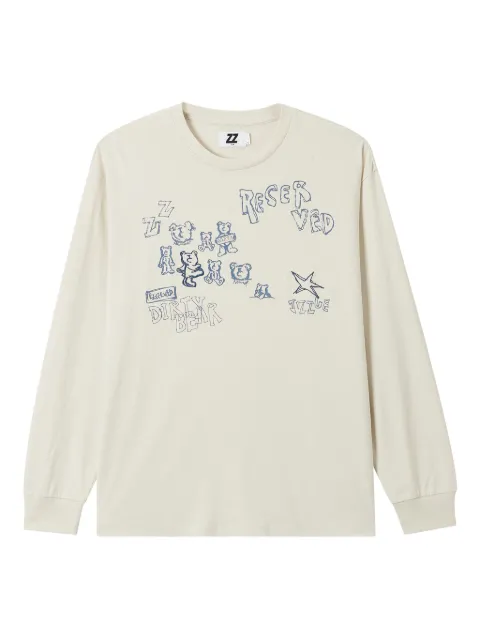 izzue bear-print long-sleeve T-shirt