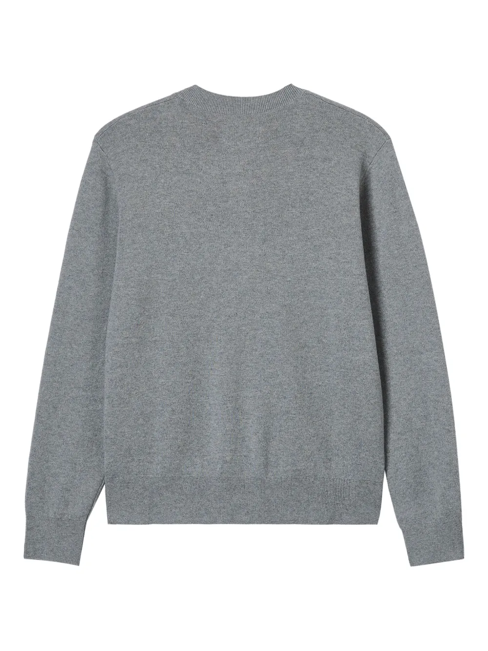 Chocoolate Heart-embroidered Cotton Cardigan In Gray