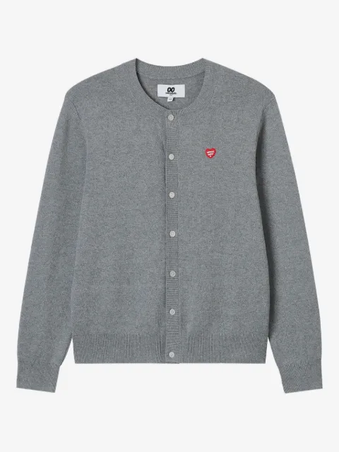 CHOCOOLATE heart-embroidered cotton cardigan
