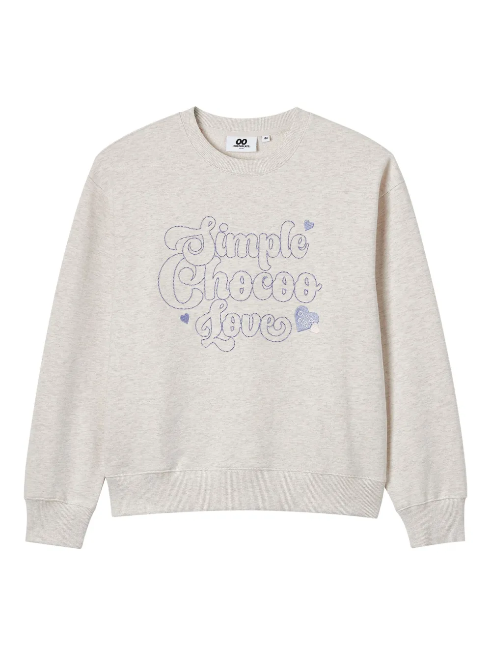 Chocoolate Embroidered Crew-neck Sweatshirt In Gray