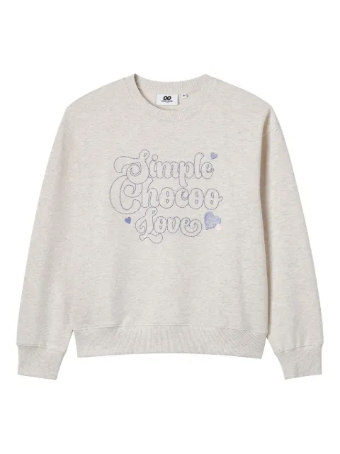 CHOCOOLATE embroidered crew-neck sweatshirt
