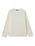 FIVE CM ribbed panelled long-sleeved T-shirt - Neutrals