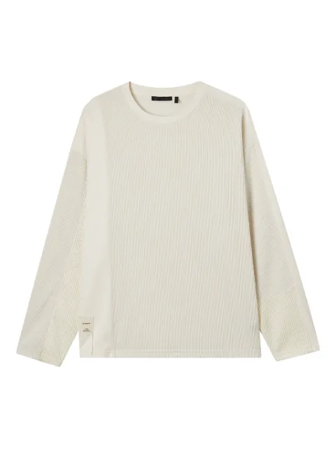 FIVE CM ribbed panelled long-sleeved T-shirt