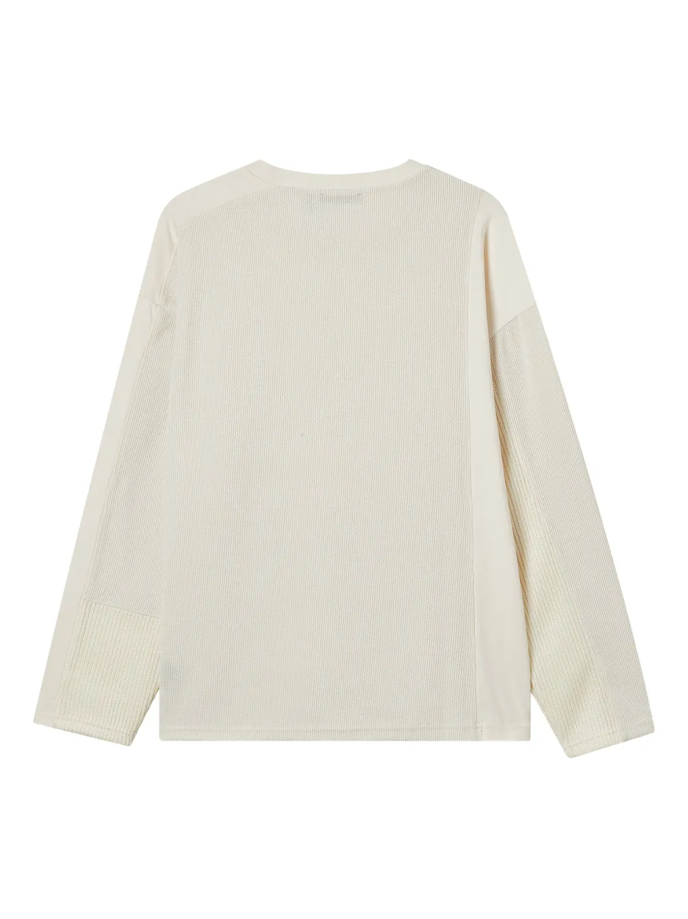 FIVE CM T-shirt met lange mouwen en geribbelde vlakken - Beige