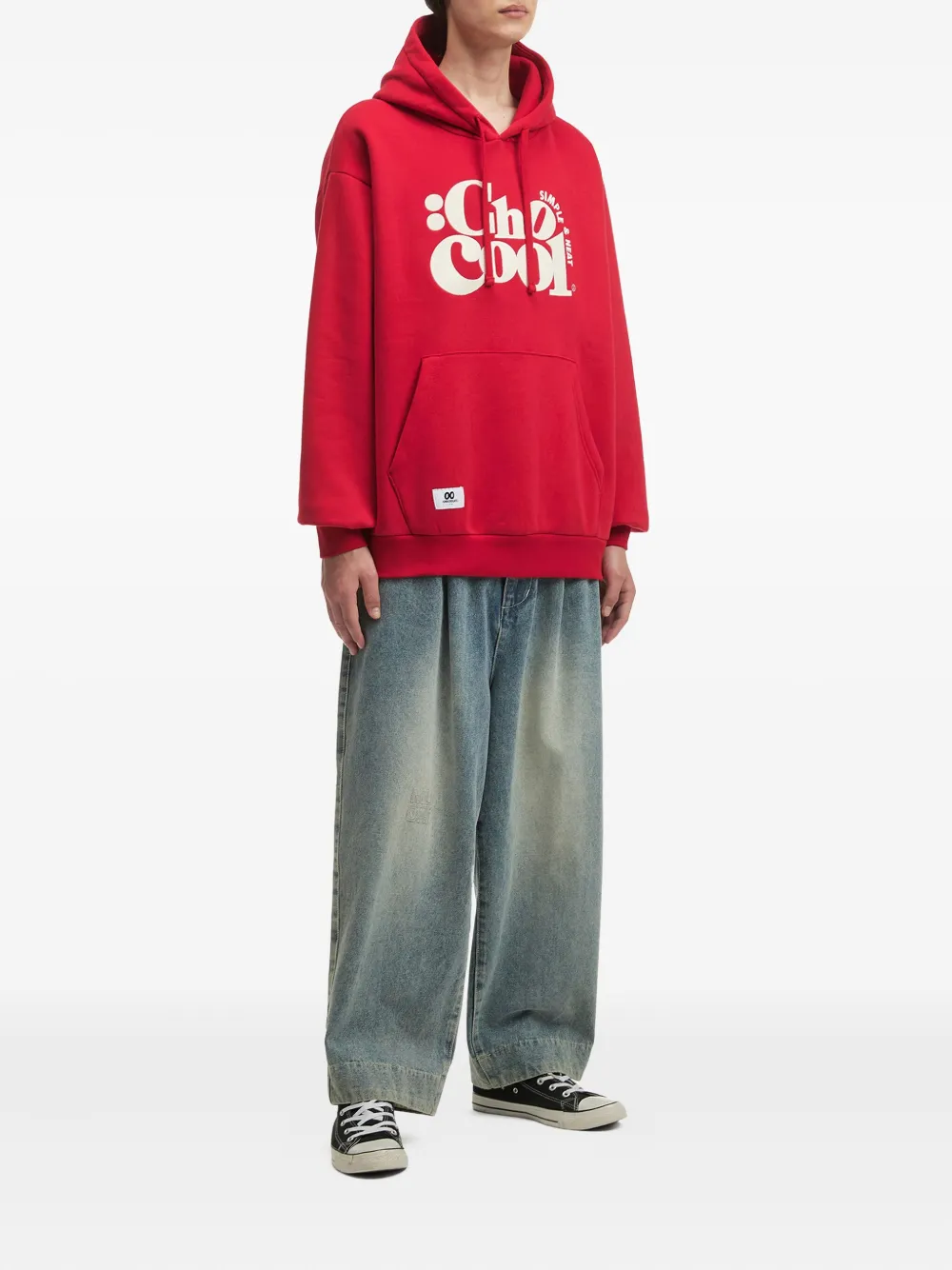 Chocoolate Logo-print Hoodie In Red