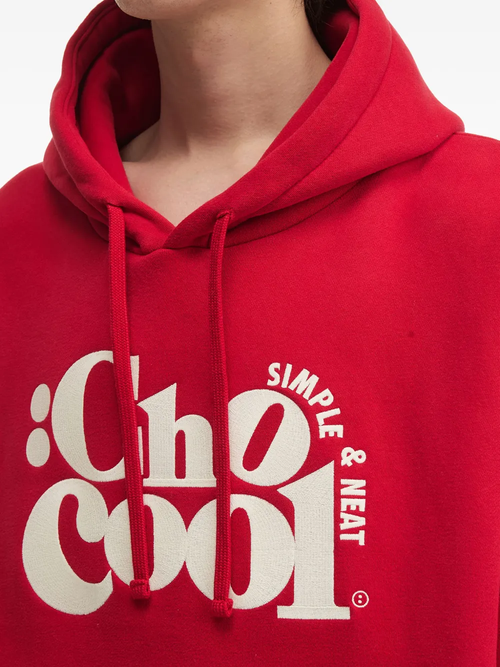 Chocoolate Logo-print Hoodie In Red