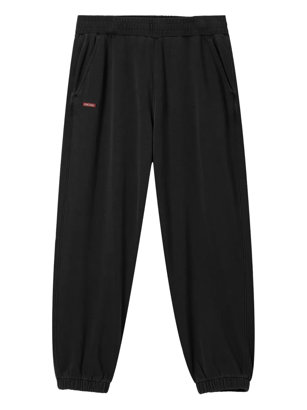izzue elasticated-cuff cotton track pants | Black | Image 1