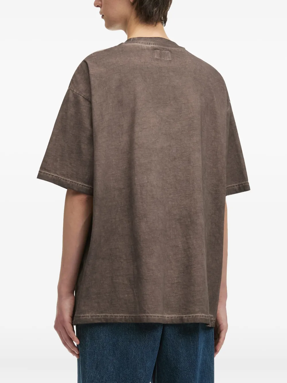 izzue Katoenen T-shirt met geborduurd logo Bruin