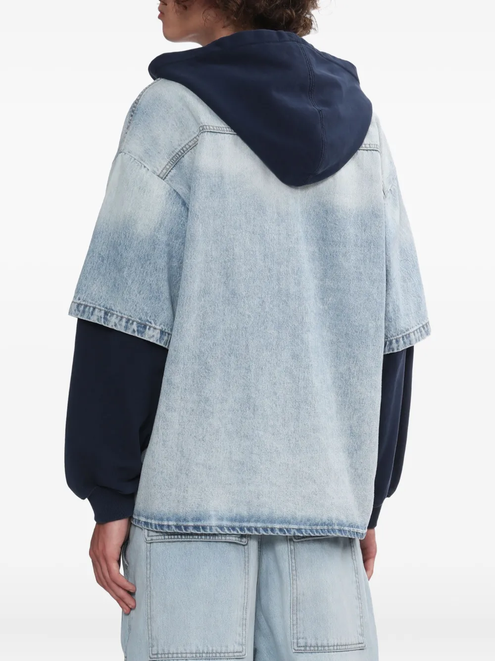 We11done Denim jack Blauw