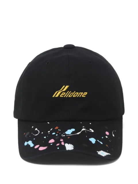 We11done paint-splatter baseball cap hat