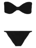 Hunza G bandeau textured bikini - Black