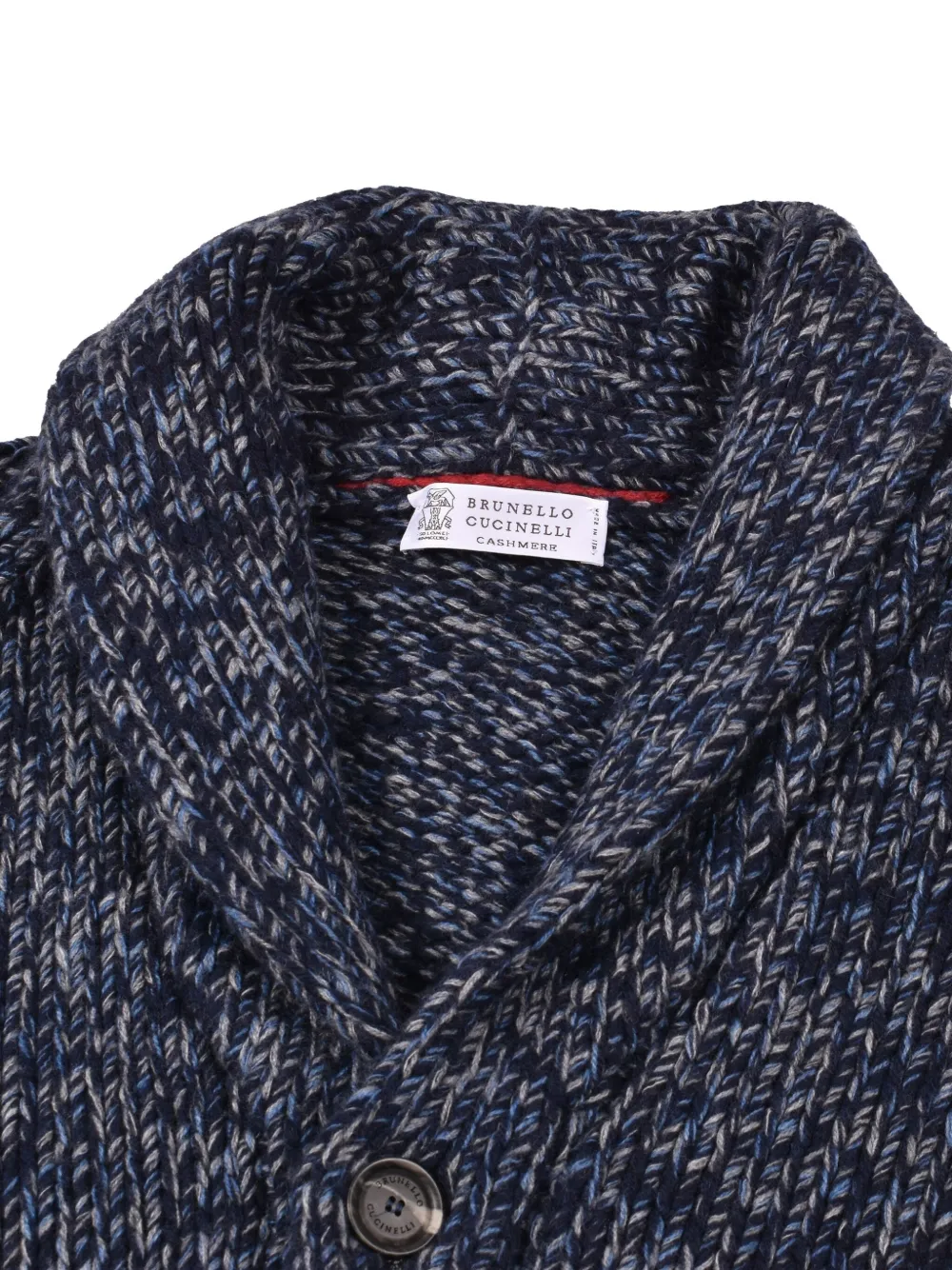 Brunello Cucinelli Shawl-collar Button Cardigan In Blue