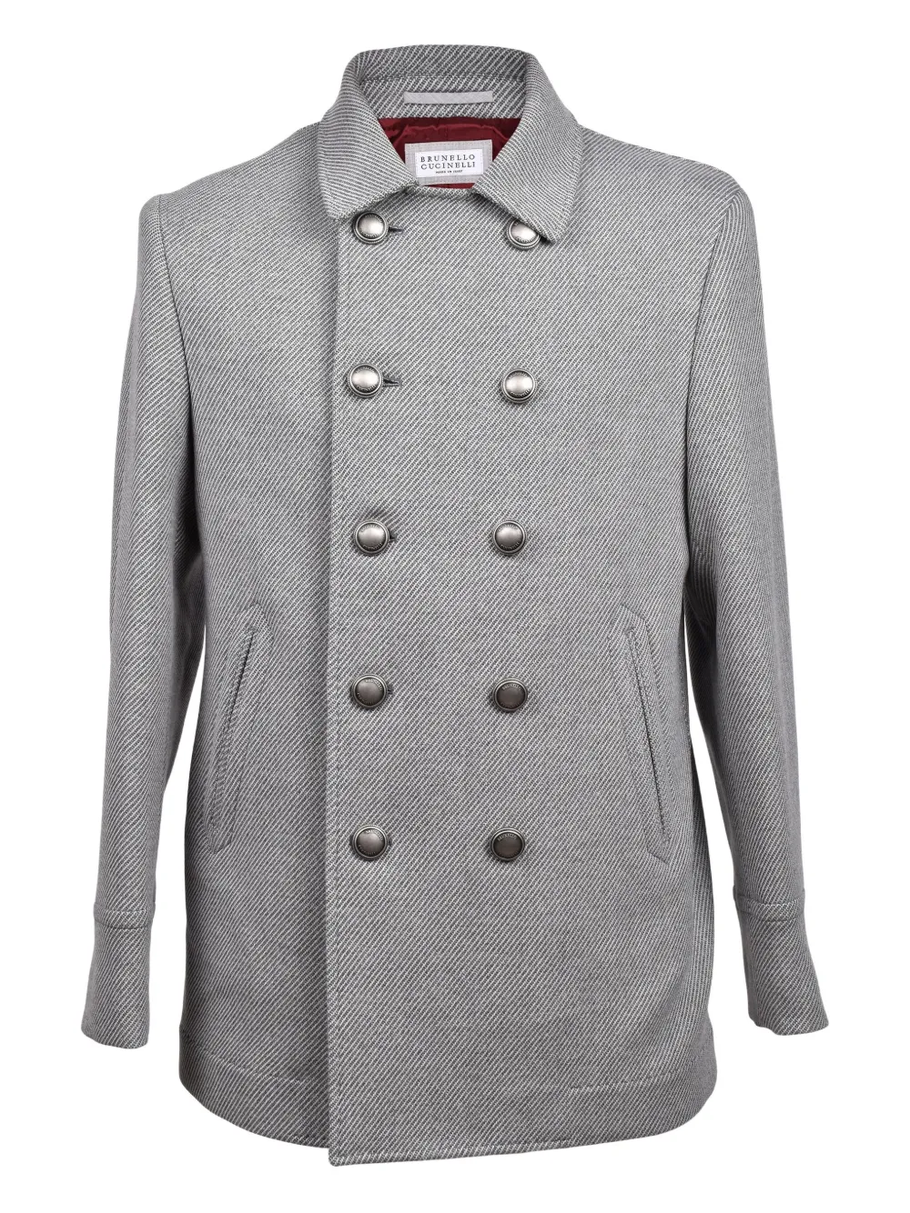 Brunello Cucinelli Jas met dubbele rij knopen Grijs