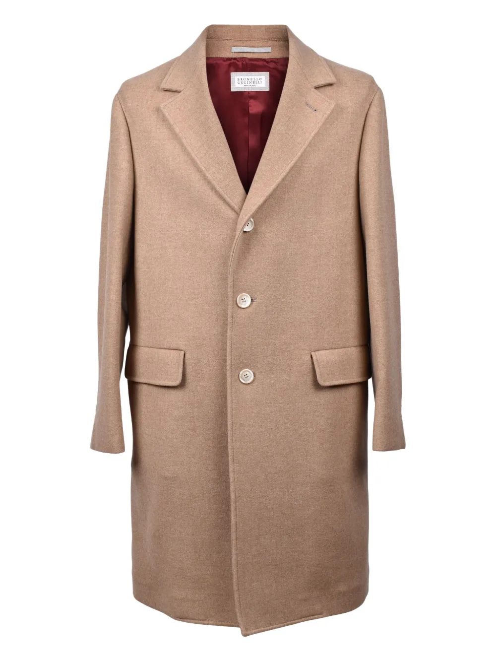 Brunello Cucinelli Jas met drie knopen Beige