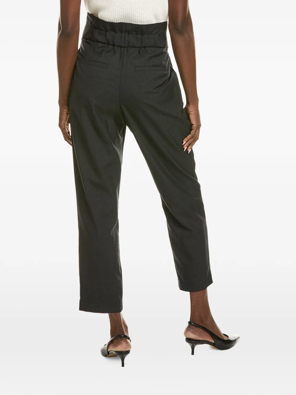 Brunello Cucinelli high-waisted belted trousers Grijs