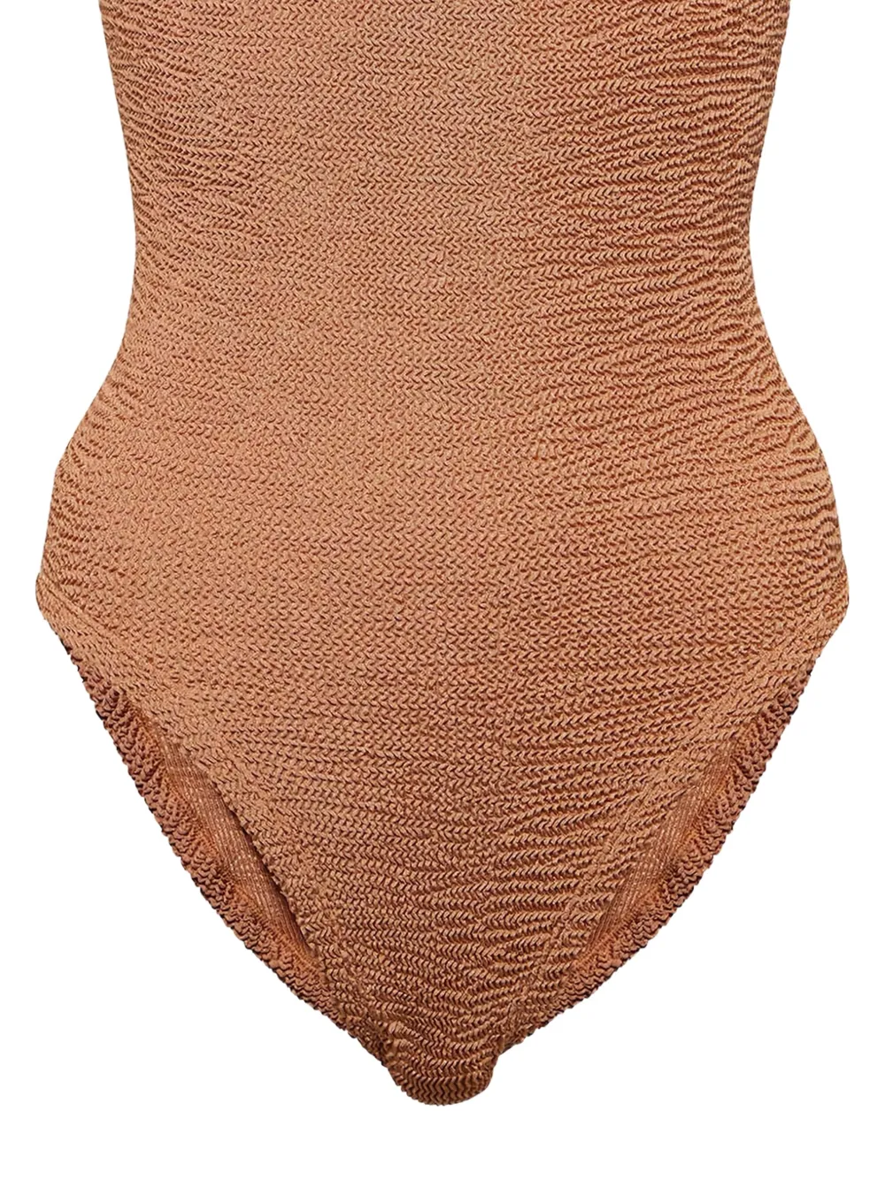 Hunza G Badpak met spagettibandjes en textuur Bruin