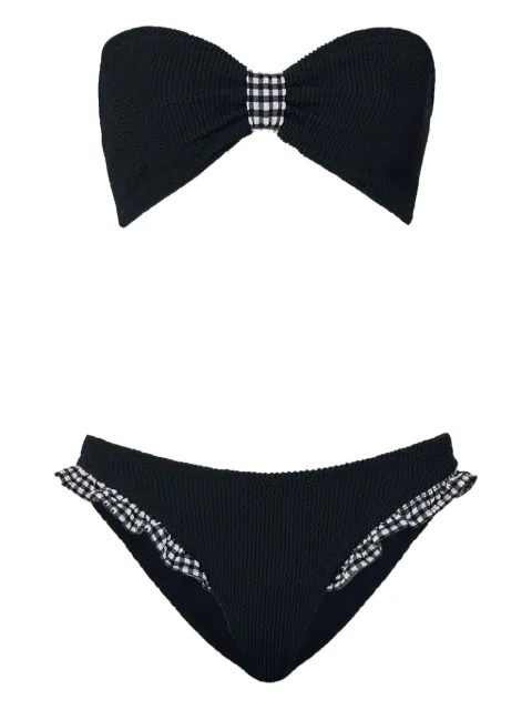 Hunza G ruffled gingham bikini