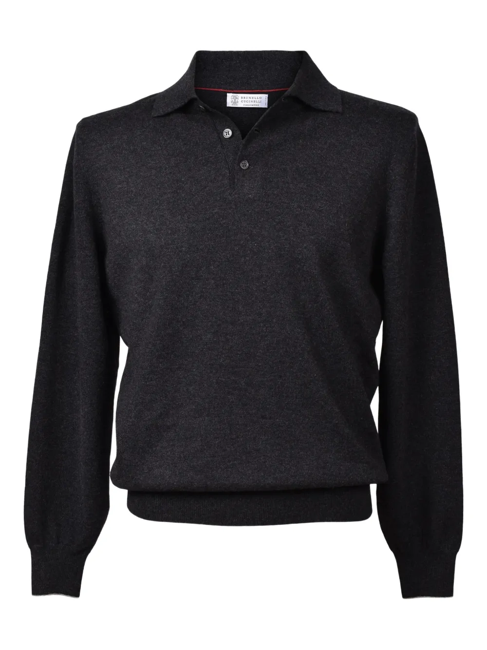 Brunello Cucinelli polo-neck wool sweater | Black | Image 1