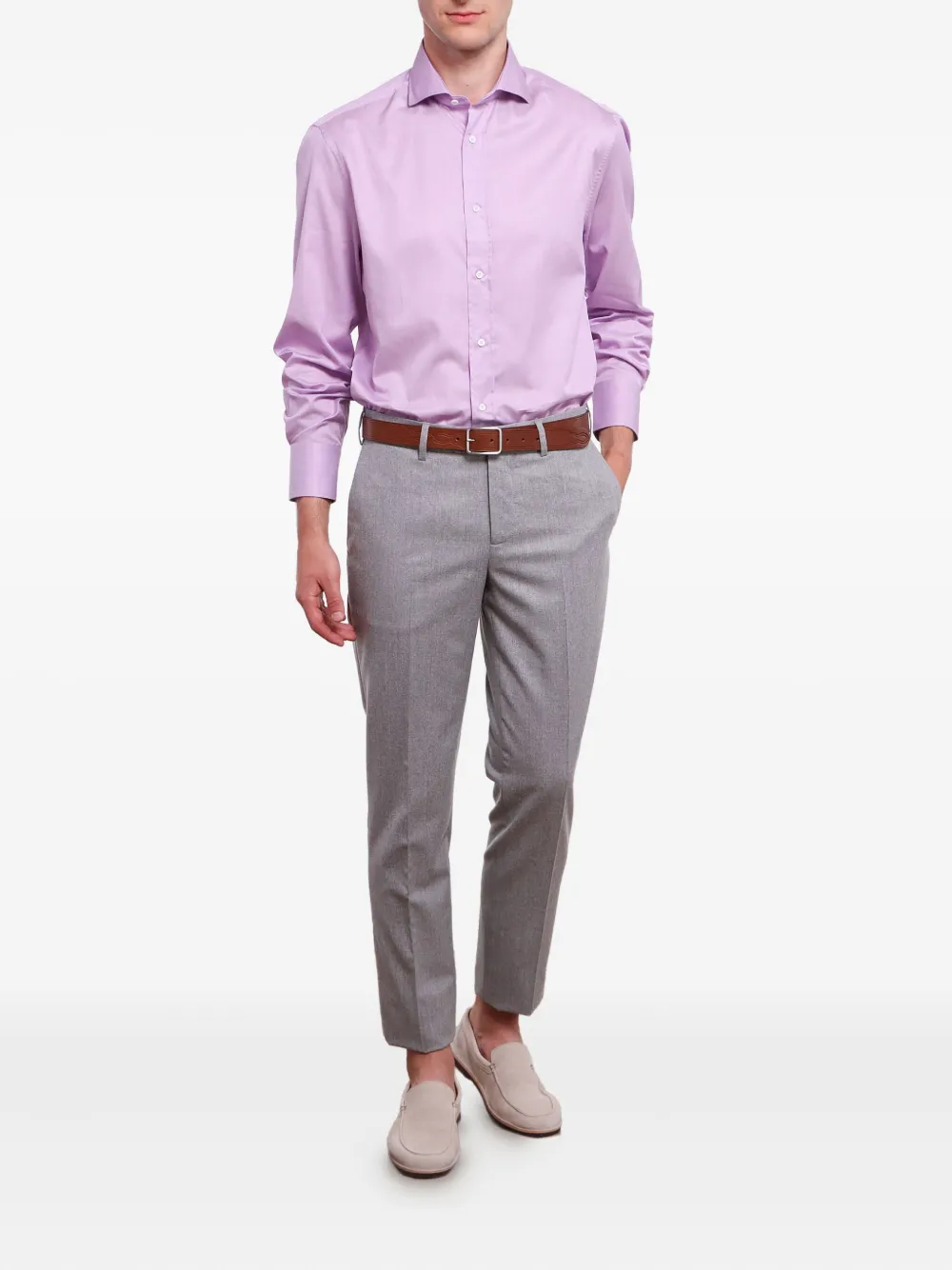 Brunello Cucinelli long-sleeve button-fastening shirt - Roze