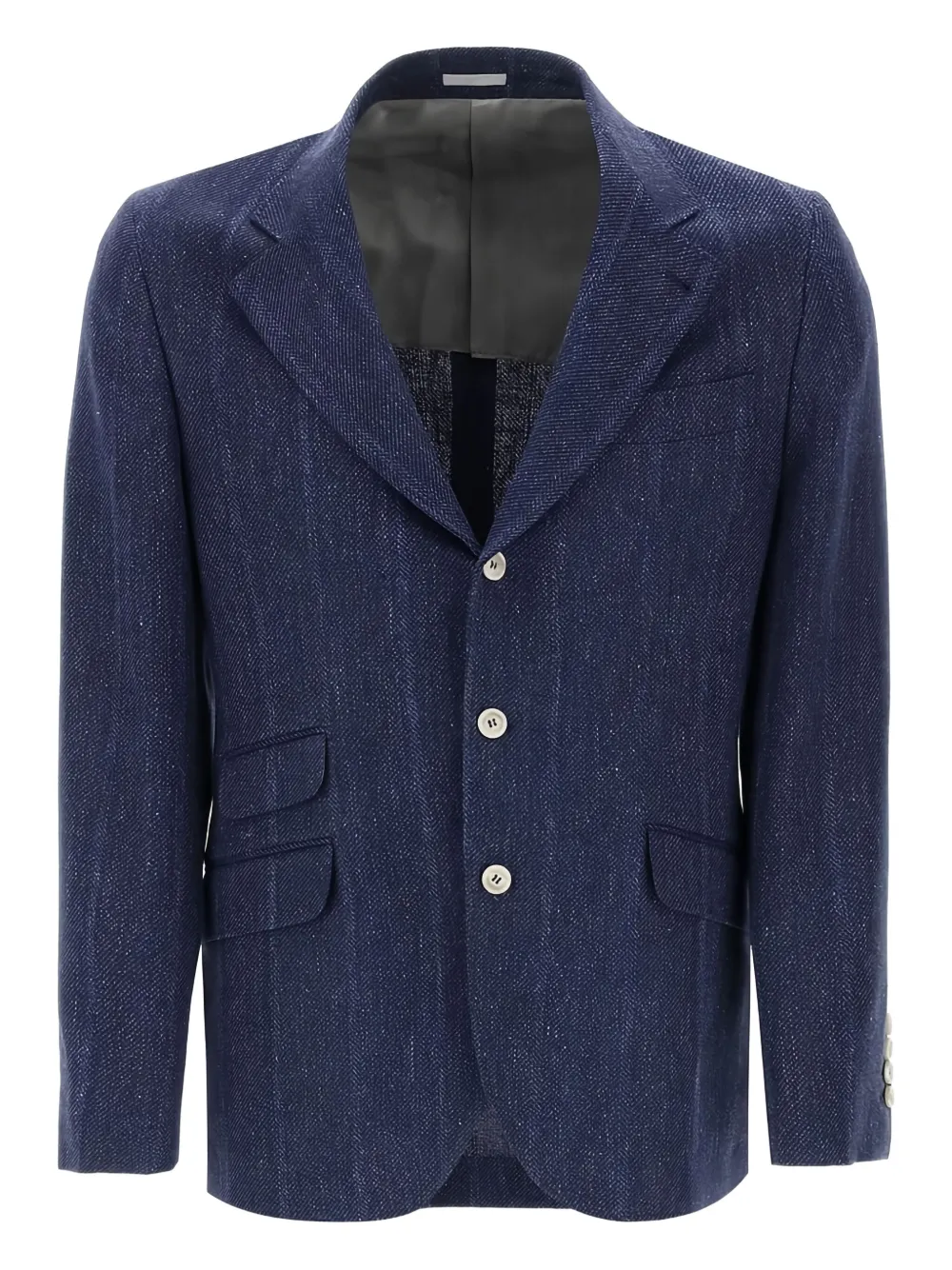 Brunello Cucinelli 노치드 라펠 블레이저 | 블루 | Image 1