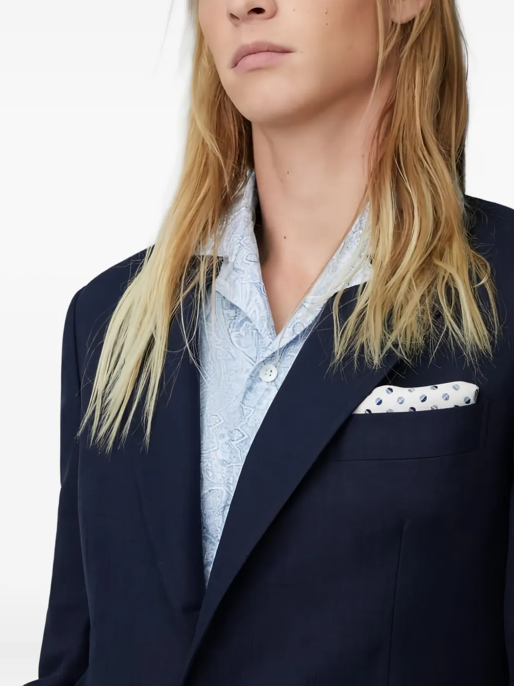 Brunello Cucinelli Pak met enkele rij knopen Blauw