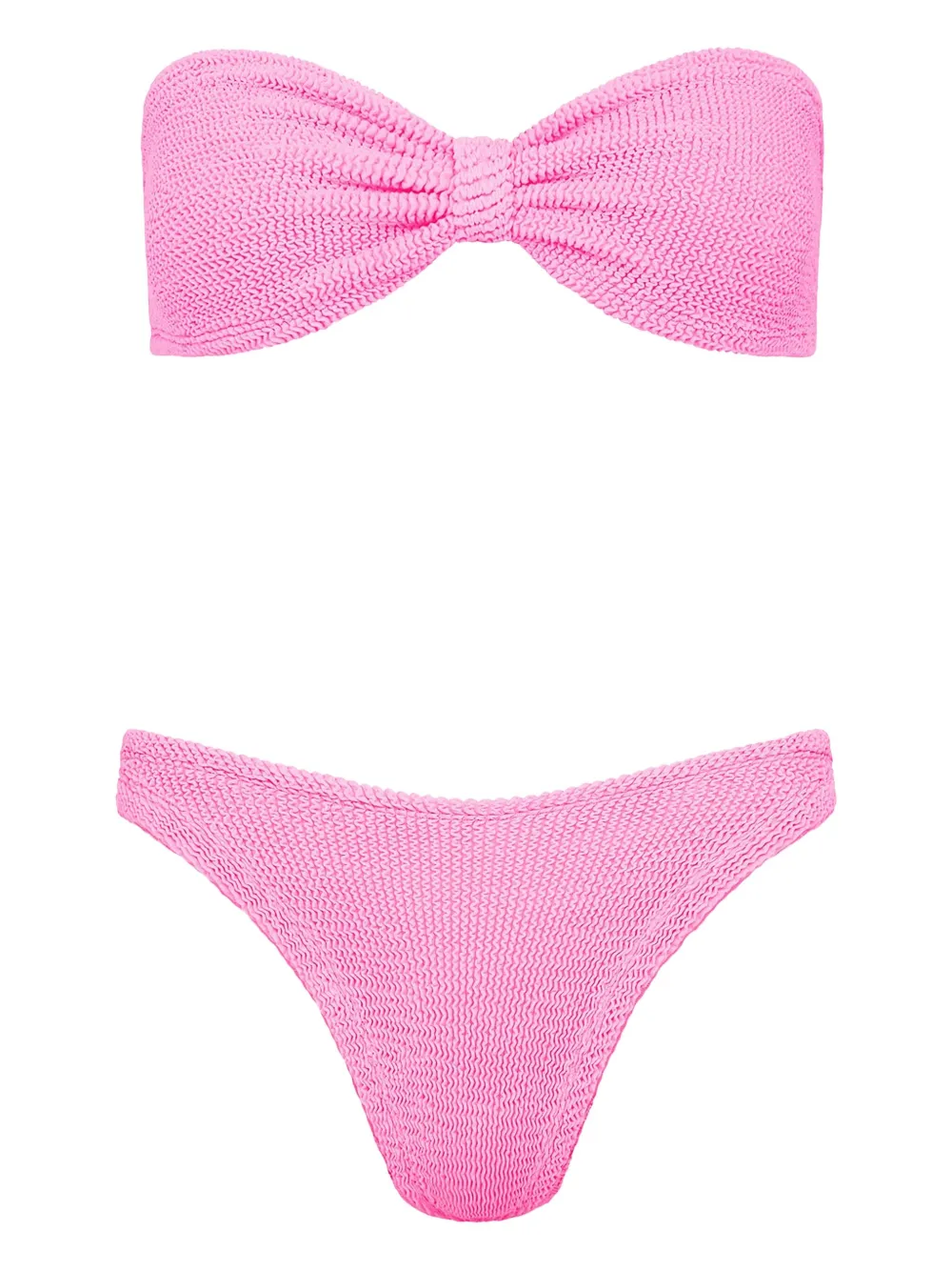 Jean bandeau textured bikini