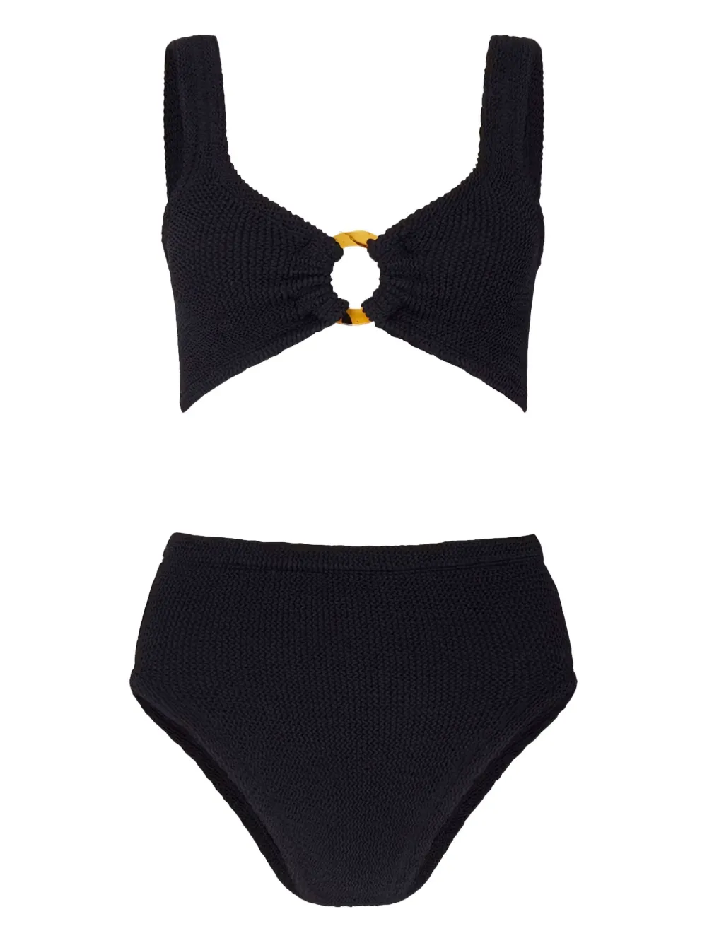 ring-detail high-rise bikini