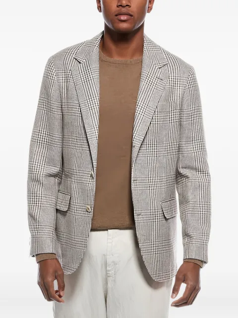 Brunello Cucinelli blazer con bolsillos y solapa