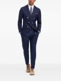 Brunello Cucinelli double-breasted linen suit - Blue