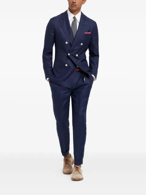 Brunello Cucinelli double-breasted linen suit